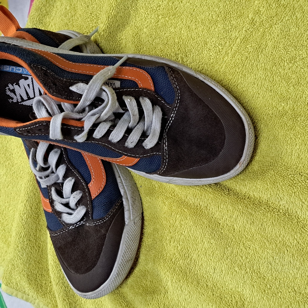 Vans Athletic Shoes - Orange, Blue, and Brown